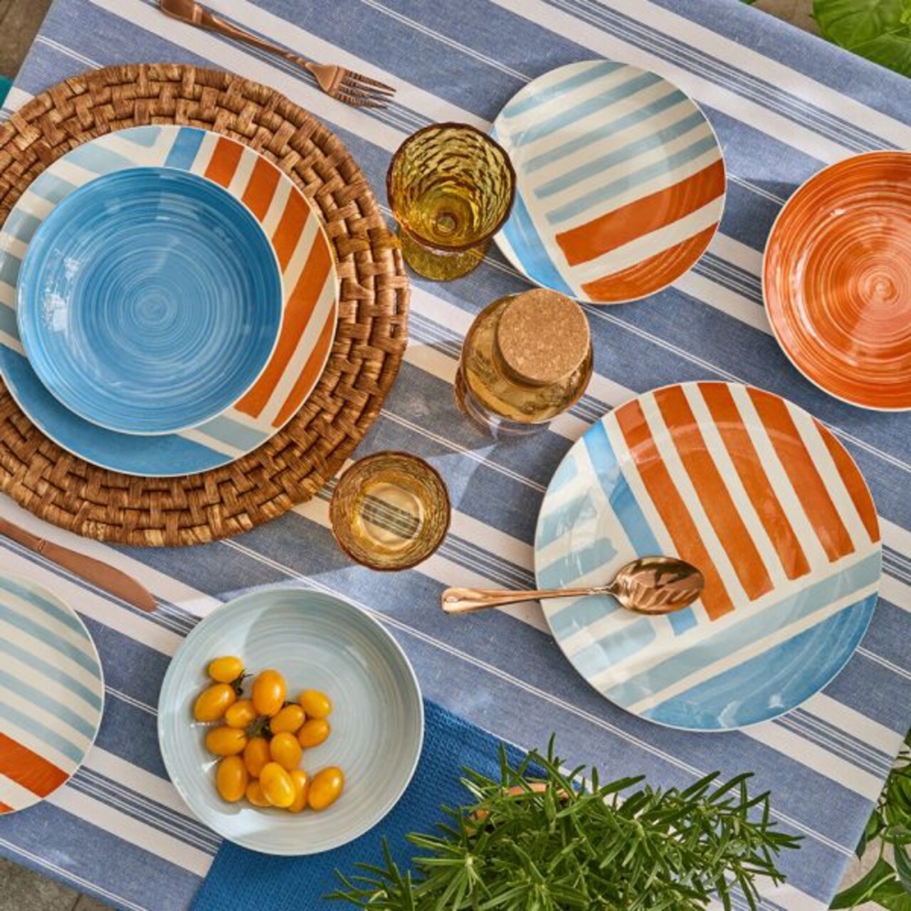 Serviciu de masa 18 piese Madison Portofino, Tognana Porcellane, portelan, multicolor - imagine 4